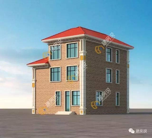 帶露臺的兩款三層別墅設計圖，簡單漂亮又劃算，造價都是30萬左右。