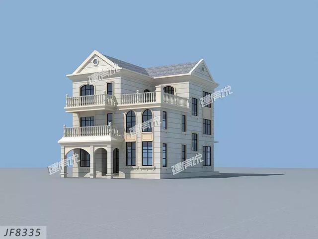 帶露臺的兩款三層別墅設計圖，簡單漂亮又劃算，造價都是30萬左右。