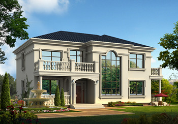 簡單大氣的農(nóng)村二層樓設計圖，二層歐式農(nóng)村別墅設計圖