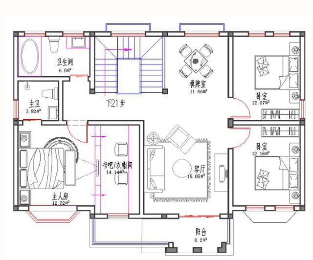 二層新農村別墅設計圖，地中海風格，古樸美觀，造價20萬。