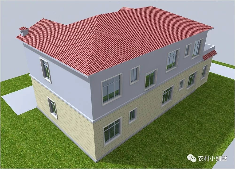 18.8x10米兩層農村住宅圖，挑空客廳配獨立車庫