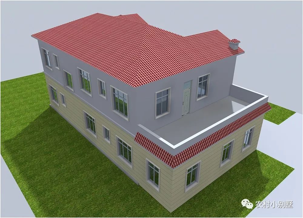 18.8x10米兩層農村住宅圖，挑空客廳配獨立車庫