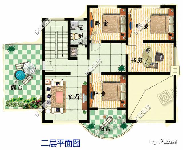 兩棟都露臺+車庫的農村別墅設計圖，僅僅需要20萬哦，你心動了嗎？