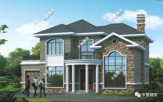 兩棟都露臺+車庫的農村別墅設計圖，僅僅需要20萬哦，你心動了嗎？