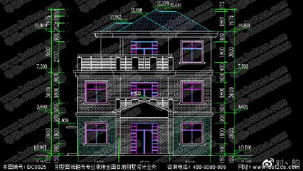 三層新農村別墅設計圖，占地106.89平方米，特別大氣。