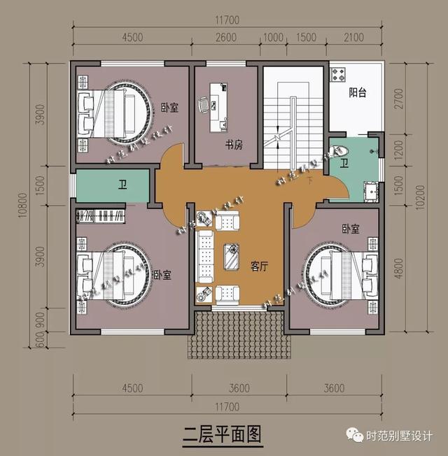歐式三層別墅設(shè)計(jì)圖，外觀造型簡(jiǎn)潔大方，追求返璞歸真，向往田園生活。