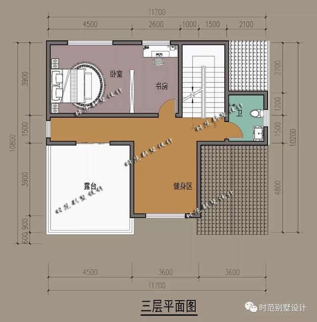歐式三層別墅設(shè)計(jì)圖，外觀造型簡(jiǎn)潔大方，追求返璞歸真，向往田園生活。