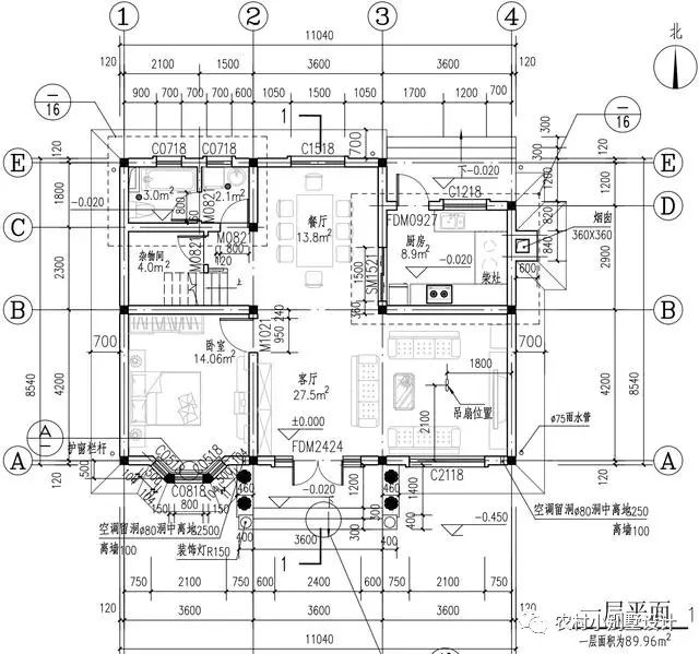 11X9米二層簡單農村住宅圖，氣質很適合農村建