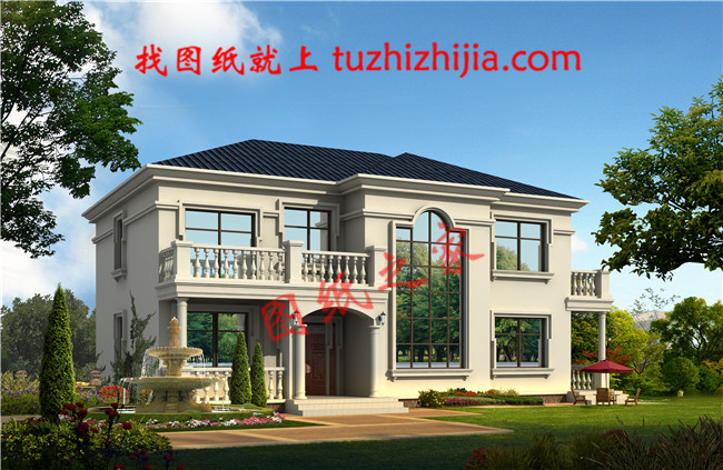 簡單大氣的農村二層樓設計圖,二層歐式農村別墅設計圖