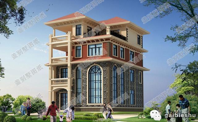 新農(nóng)村四層自建房，戶型設(shè)計(jì)極其豪華，帶挑空客廳+旋轉(zhuǎn)樓梯，主體造價(jià)100萬(wàn)左右。