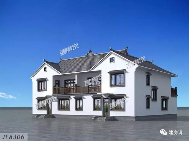 19X16米二層中式別墅設計圖，自帶中井和露臺花園，你想要的樣子它都有！