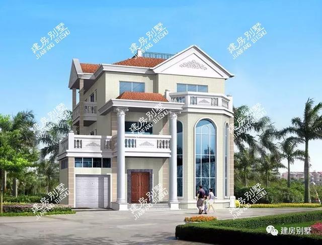 三棟都是很潮的歐式農村自建房，第二棟堪稱經典中的經典，建的人實在是太多了。