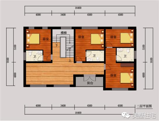 二層中式別墅設計圖，帶庭院有涼亭，保留傳統又融合了現代風格