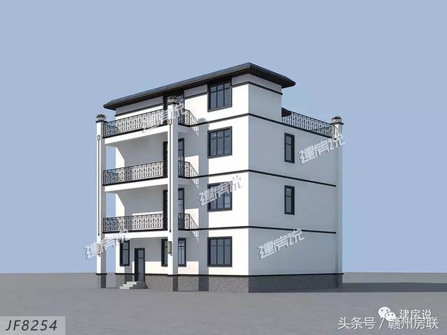 新中式別墅設(shè)計(jì)圖，建筑面積500平，配色經(jīng)典大方，表現(xiàn)出東方文化的內(nèi)斂氣質(zhì)