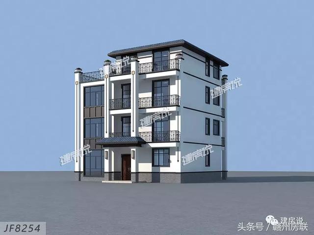 新中式別墅設(shè)計(jì)圖，建筑面積500平，配色經(jīng)典大方，表現(xiàn)出東方文化的內(nèi)斂氣質(zhì)