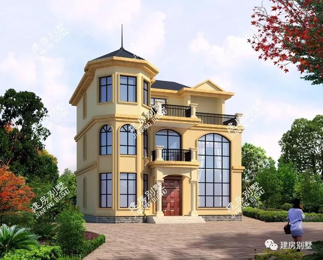 三棟的農村別墅設計圖，造價有高有低，針對不同經濟狀況的家庭選擇建造