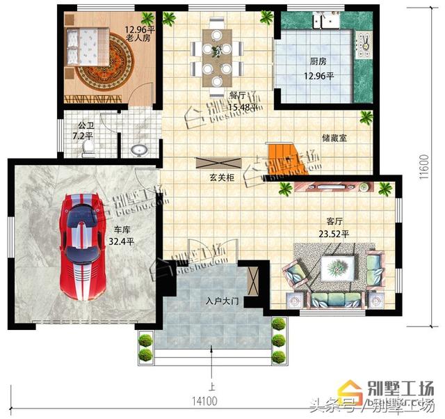 8款二層帶車庫的農(nóng)村別墅設(shè)計(jì)圖，建筑造價(jià)經(jīng)濟(jì)，帶車庫也很方便