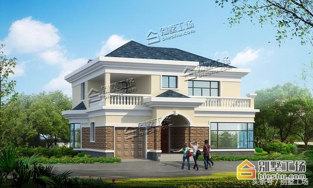 8款二層帶車庫的農(nóng)村別墅設(shè)計(jì)圖，建筑造價(jià)經(jīng)濟(jì)，帶車庫也很方便