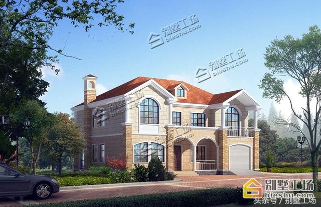 8款二層帶車庫的農(nóng)村別墅設(shè)計(jì)圖，建筑造價(jià)經(jīng)濟(jì)，帶車庫也很方便