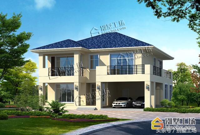 8款二層帶車庫的農(nóng)村別墅設(shè)計(jì)圖，建筑造價(jià)經(jīng)濟(jì)，帶車庫也很方便