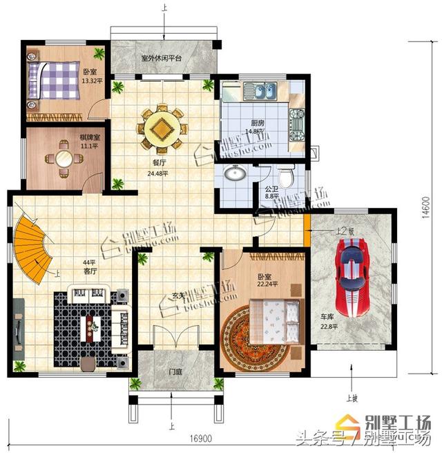 8款二層帶車庫的農(nóng)村別墅設(shè)計(jì)圖，建筑造價(jià)經(jīng)濟(jì)，帶車庫也很方便