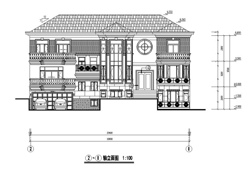 20x13米二層帶地下室別墅，復式客廳+雙車庫