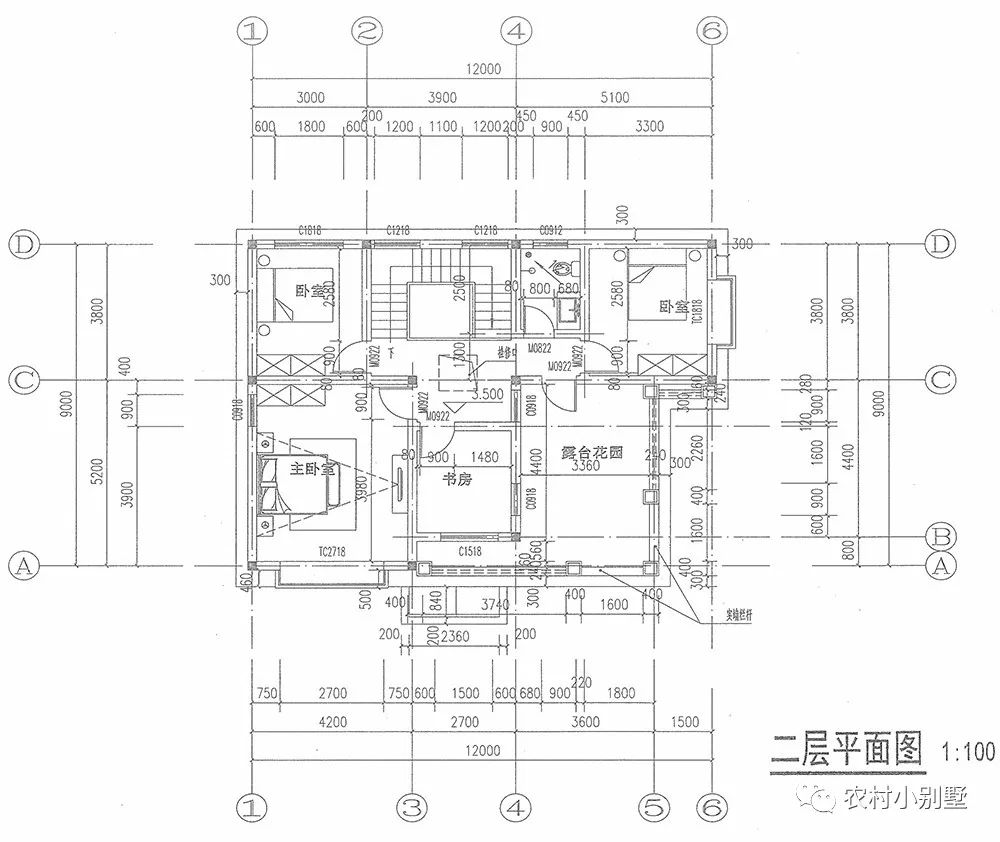 12x9米經(jīng)濟(jì)實(shí)用二層帶露臺(tái)農(nóng)村小樓房設(shè)計(jì)圖，推薦
