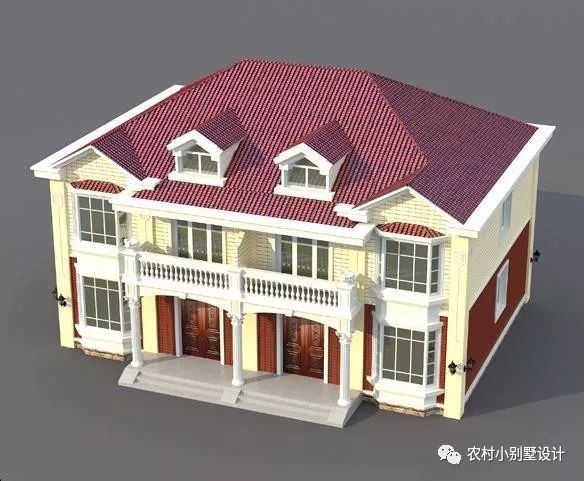 幾套農(nóng)村兄弟倆雙拼樓房設計圖，二層、三層都有