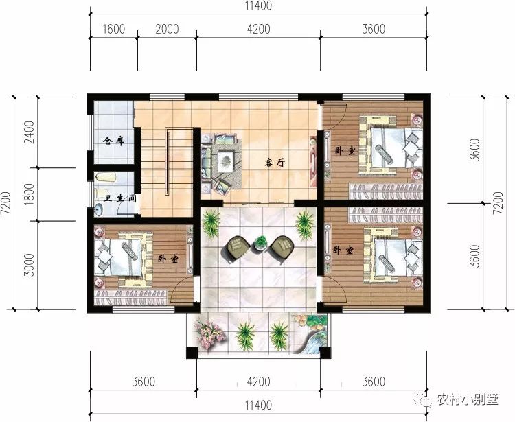 占地85平小戶型三層農村小樓設計圖，戶型雖小，五臟俱全