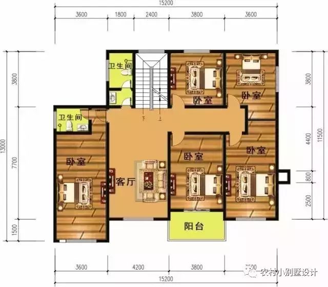 開間15米進深11.5米三層帶車庫別墅設計圖，外觀精美