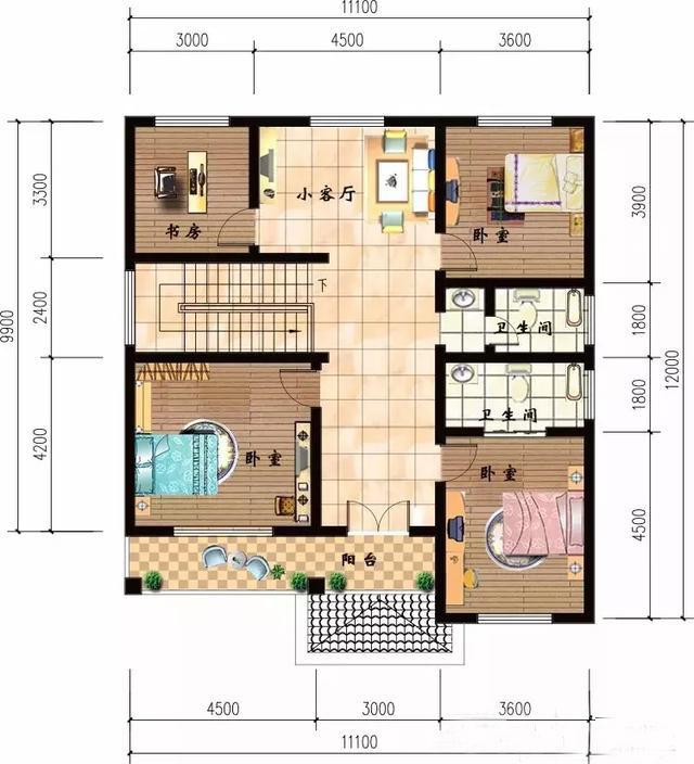 兩棟二層別墅設計圖，占地小，造價低，色彩絢麗，干凈明亮，相信你看了一定會喜歡。