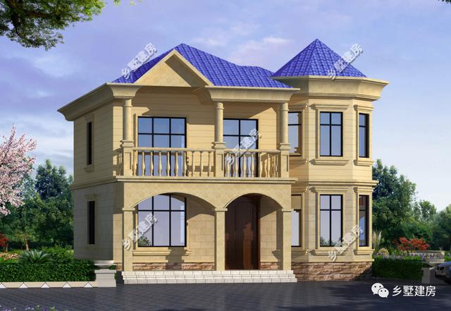 四室二廳二層別墅設計圖，帶挑空客廳+旋轉樓梯，只需要21萬就能建成，你不信？