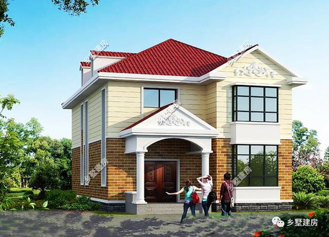 四室二廳二層別墅設計圖，帶挑空客廳+旋轉樓梯，只需要21萬就能建成，你不信？