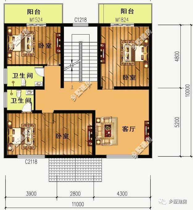 11X10米的三層農村別墅設計圖，款款不到30萬，25萬左右就能搞定，接地氣的房子你們喜歡嗎？