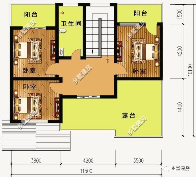 11X10米的三層農村別墅設計圖，款款不到30萬，25萬左右就能搞定，接地氣的房子你們喜歡嗎？