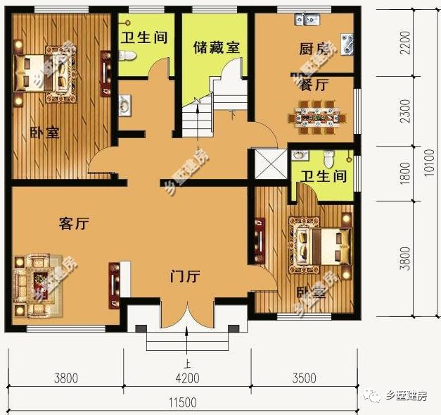 11X10米的三層農村別墅設計圖，款款不到30萬，25萬左右就能搞定，接地氣的房子你們喜歡嗎？