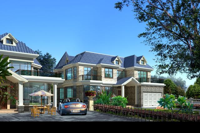 超經典的二層歐式別墅設計圖，占地面積250平方米，非常時尚，你喜歡這樣的嗎？