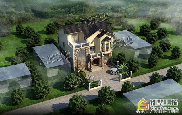 簡約三層農村自建房，造價適中，宅基地不大的建起來很合適。