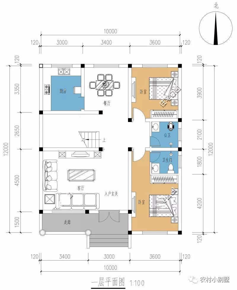 5套面寬10米左右的農(nóng)村二層小樓設(shè)計(jì)圖，個(gè)個(gè)都是精品