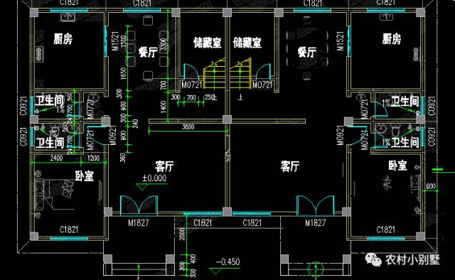 19X11米兄弟三層雙拼別墅圖，每戶(hù)僅需30萬(wàn)