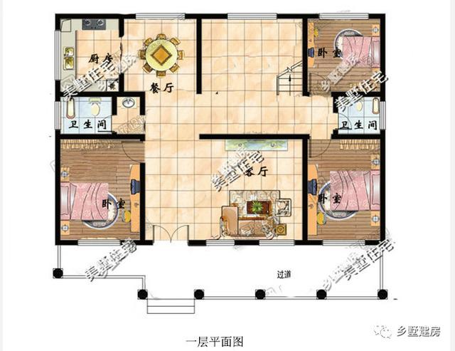 三棟一層別墅設(shè)計(jì)圖，造價(jià)都是15萬左右，輕輕松松就可以建成！