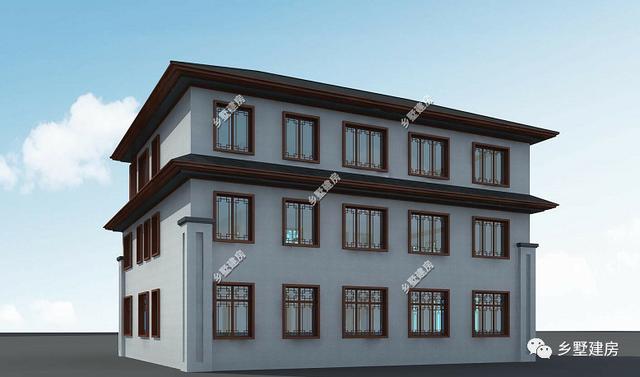 三層四合院式農(nóng)村自建房，大氣美觀，內(nèi)部結(jié)構(gòu)舒適寬敞，適合商用兩住，你值得擁有！