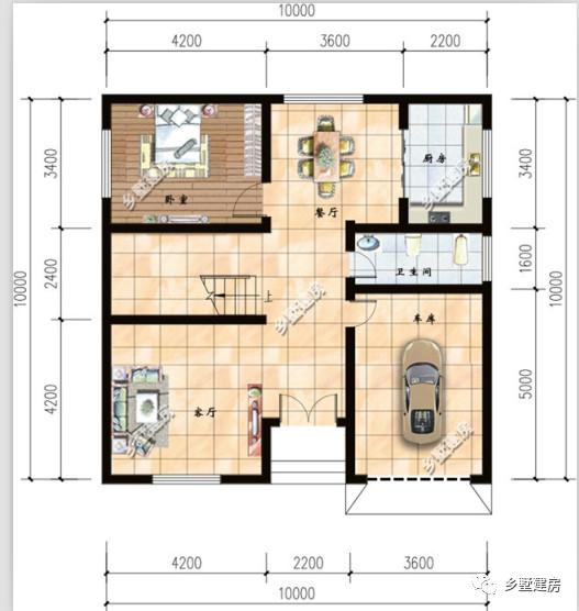 二層別墅設(shè)計(jì)圖，方正精致，美觀舒適，符合生活習(xí)慣