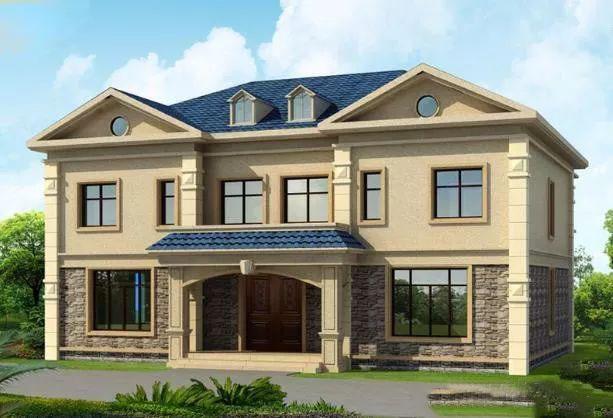 5款兄弟雙拼別墅設計圖，漂亮實用，節省造價，建一棟倍兒有面子