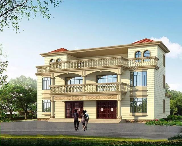 5款兄弟雙拼別墅設計圖，漂亮實用，節省造價，建一棟倍兒有面子