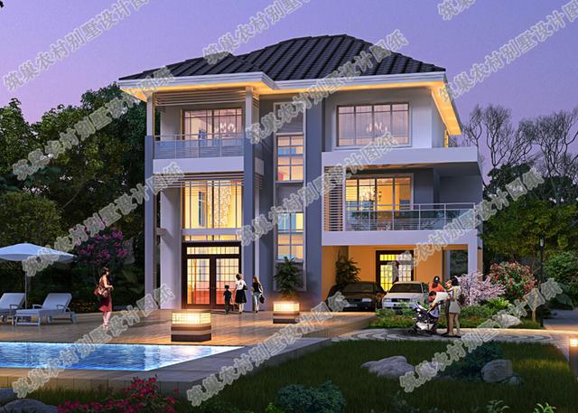 帶車庫三層別墅全套設(shè)計(jì)施工圖，層次感和立體感豐富，符合現(xiàn)代人的生活需求