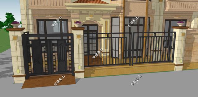 二層簡歐別墅設計圖，別墅整體方正大氣，以暖色調為主，給人一種溫馨舒適的感覺