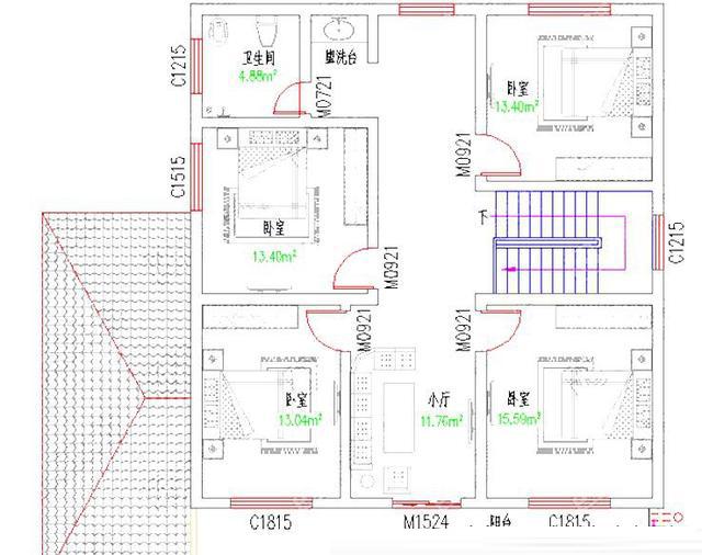 農村二層別墅設計圖，占地140平方米左右，施工難度也不高，比較符合農村的建房需求