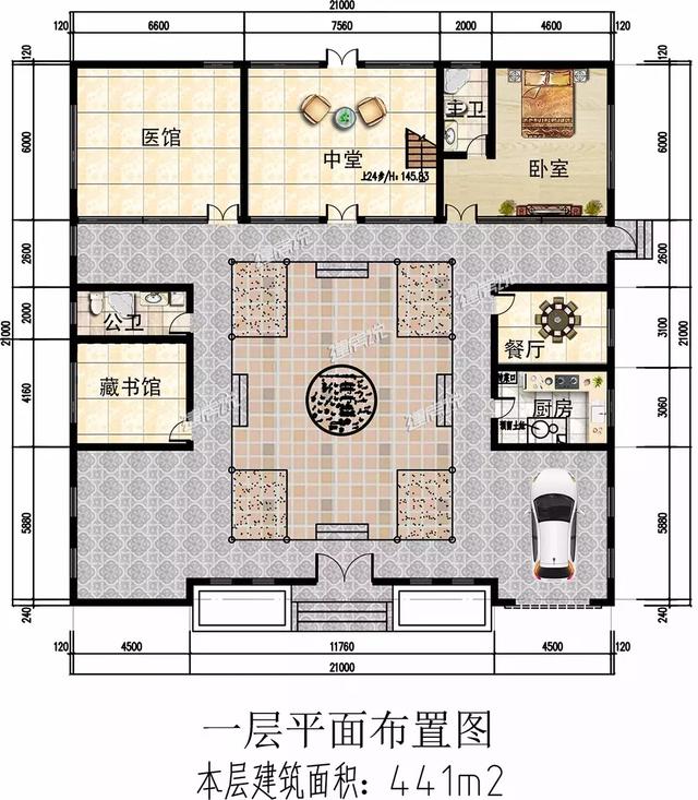 中式農村別墅設計圖，低調奢華有內涵，含蓄與精致并存。，這樣的房子永不過時！