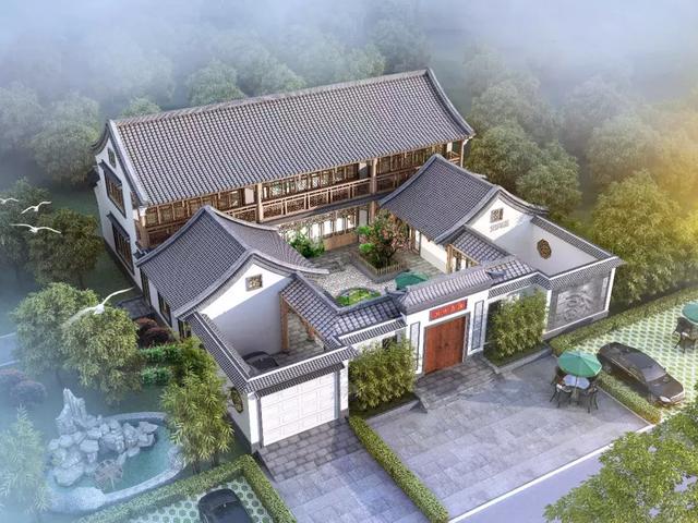 中式農村別墅設計圖，低調奢華有內涵，含蓄與精致并存。，這樣的房子永不過時！
